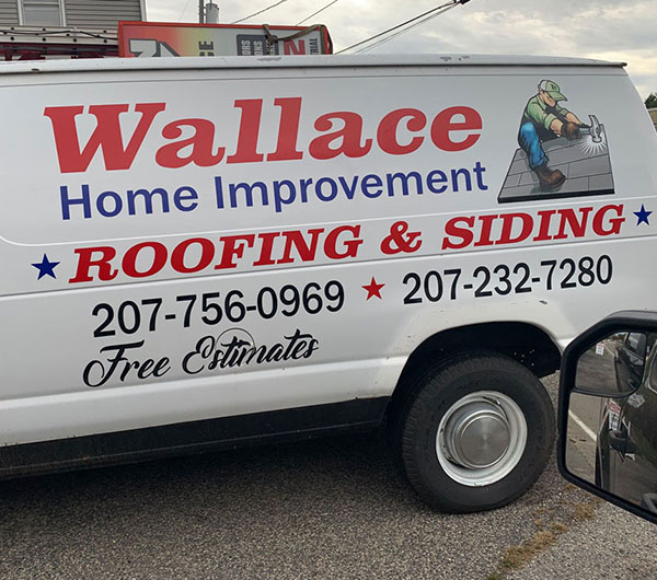 Wallace Home Improvement work van in Brunswick ME